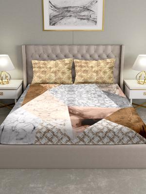 triton double bedshseet set king size cotton blue colour - 17669324 - Standard Image - 2