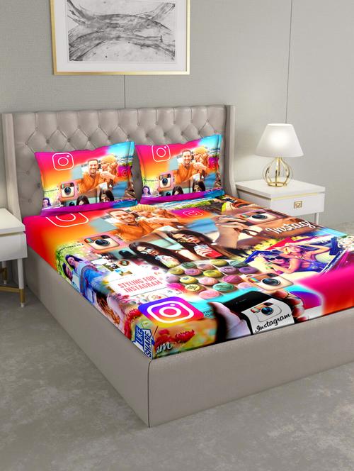 triton double bedshseet set king size cotton multi colour - 17669334 - Standard Image - 1