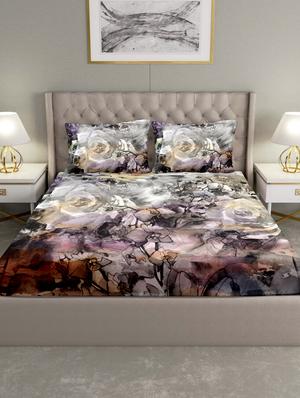 triton double bedshseet set king size cotton purple colour - 17669345 - Standard Image - 2