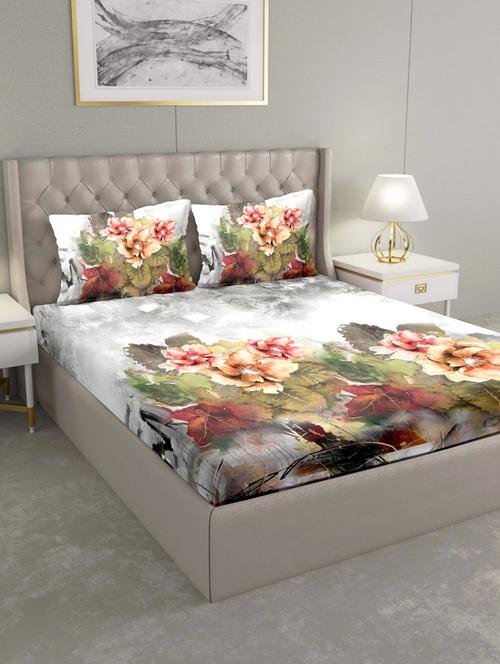 triton double bedshseet set king size cotton green colour - 17669346 - Standard Image - 1