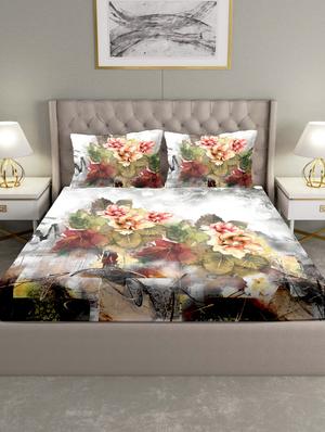 triton double bedshseet set king size cotton green colour - 17669346 - Standard Image - 2