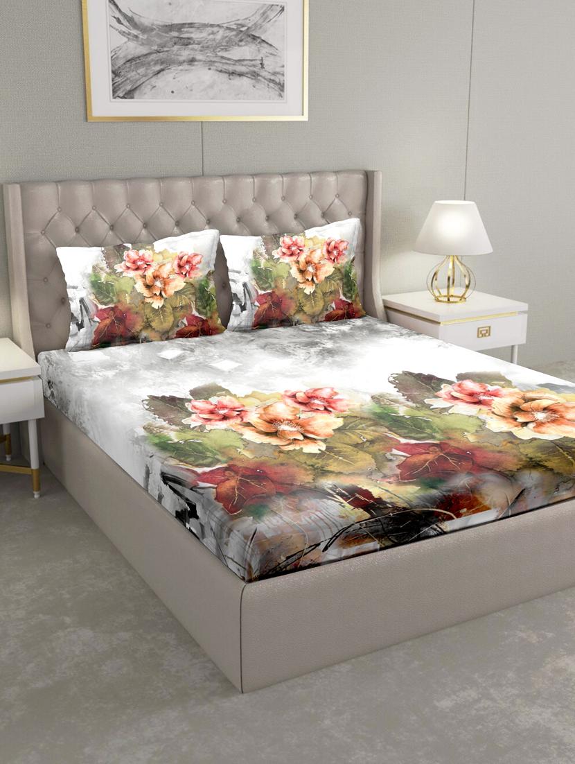 triton double bedshseet set king size cotton green colour - 17669346 - Zoom Image - 1