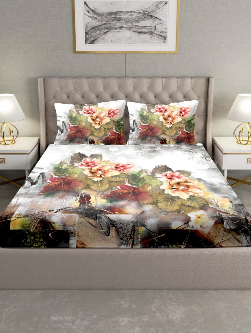 triton double bedshseet set king size cotton green colour - 17669346 - Zoom Image - 2