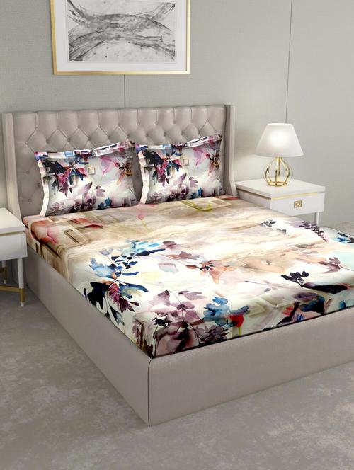triton double bedshseet set king size cotton multi colour - 17669347 - Very Small Image - 1