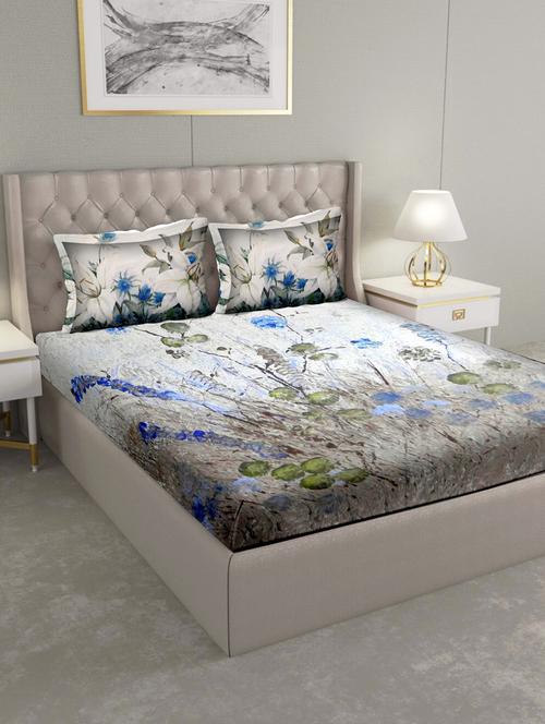 triton double bedshseet set king size cotton grey colour - 17669351 - Very Small Image - 1