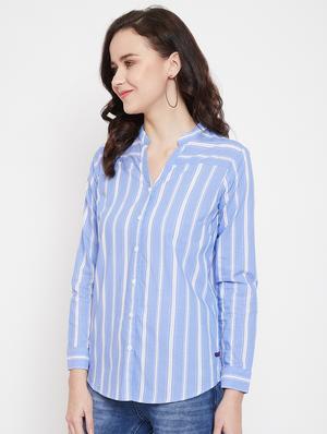 blue cotton regular shirt - 17669424 - Standard Image - 2