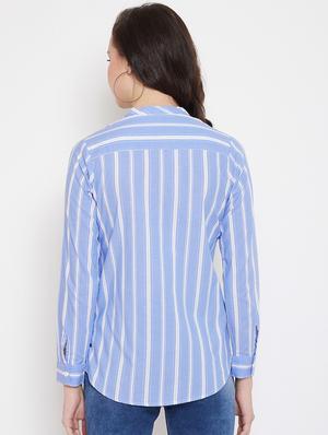 blue cotton regular shirt - 17669424 - Standard Image - 3
