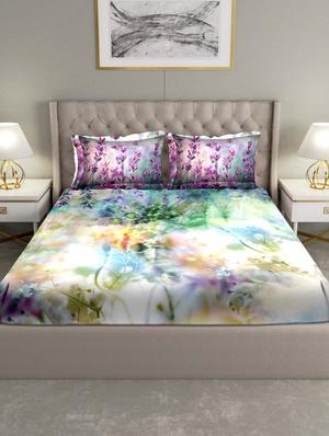 art of india double bedsheet set super king size cotton green colour - 17669454 - Standard Image - 2