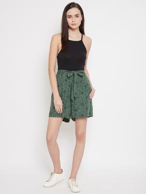 tie front floral shorts - 17669456 - Standard Image - 4