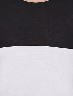 white color block cut & sew t-shirt - 17669496 - Standard Image - 5