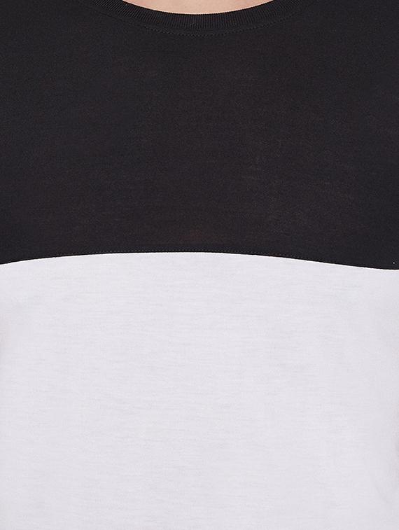 white color block cut & sew t-shirt - 17669496 - Zoom Image - 5