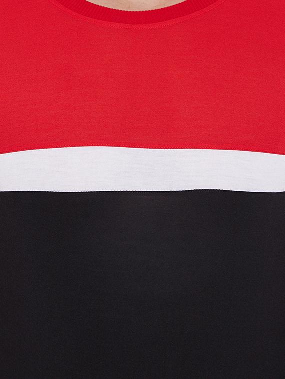 black color block cut & sew t-shirt - 17669500 - Zoom Image - 5