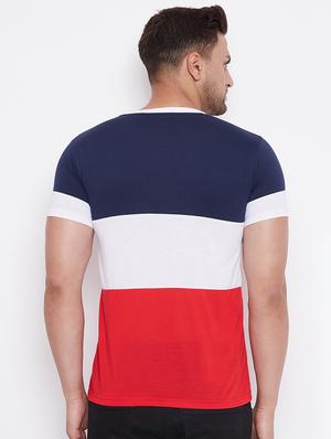 multi colored color block cut & sew t-shirt - 17669501 - Standard Image - 3