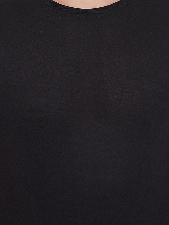 black color block cut & sew t-shirt - 17669506 - Zoom Image - 5