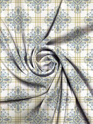 single set of ethnic checks print - w curtain - 17669526 - Standard Image - 3