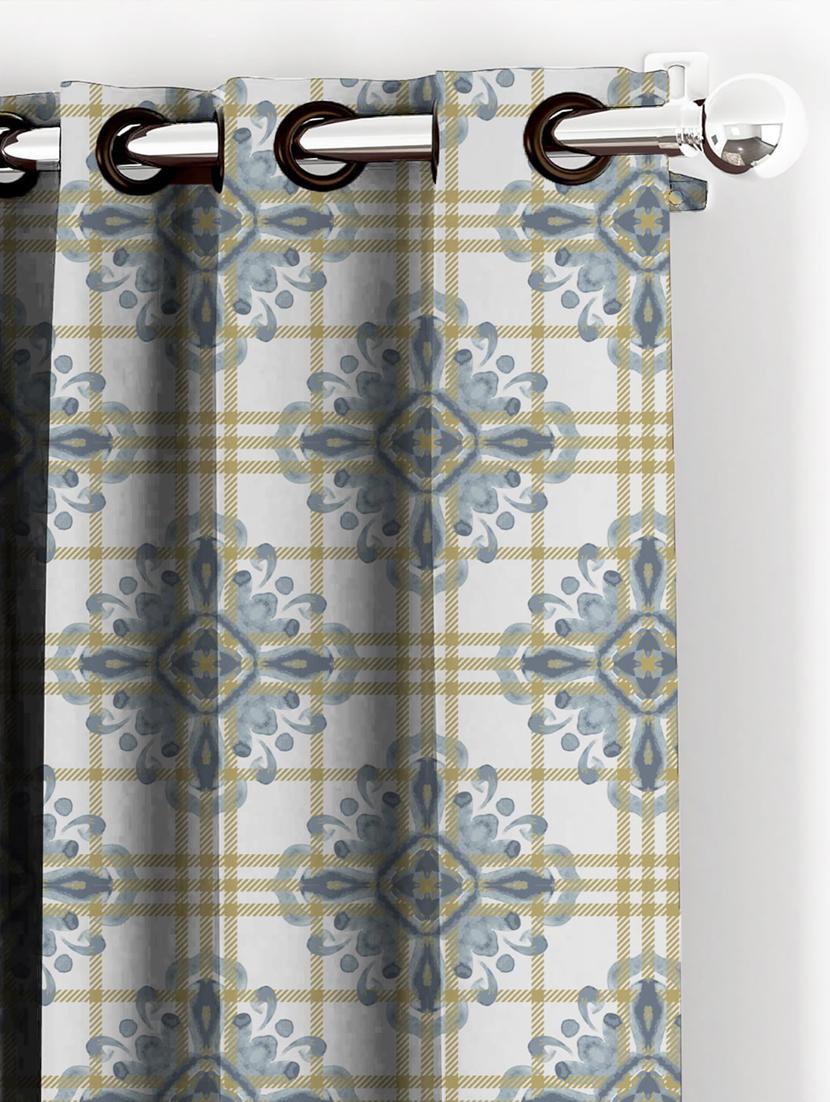 single set of ethnic checks print - w curtain - 17669526 - Zoom Image - 2