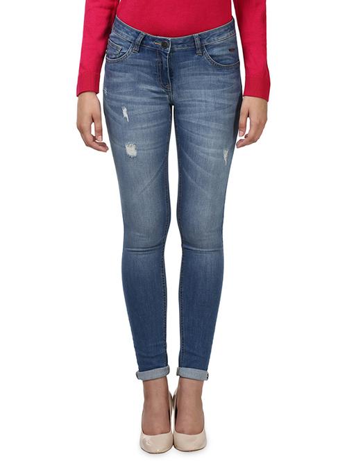 blue polyester jeans - 17669598 - Standard Image - 1