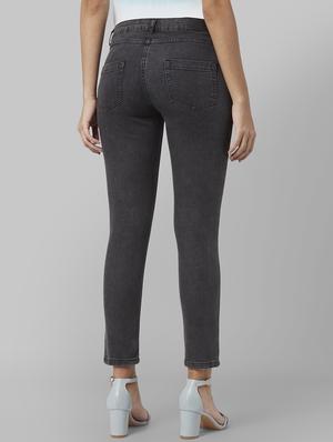 black cotton blend jeans - 17669603 - Standard Image - 3