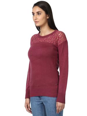 purple acrylic regular pullover - 17669608 - Standard Image - 2