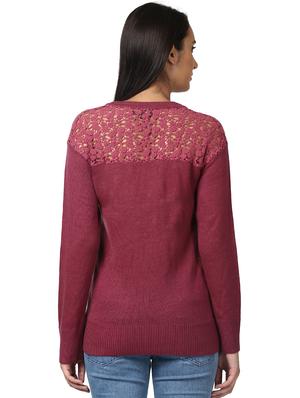 purple acrylic regular pullover - 17669608 - Standard Image - 3