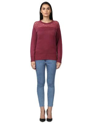 purple acrylic regular pullover - 17669608 - Standard Image - 4