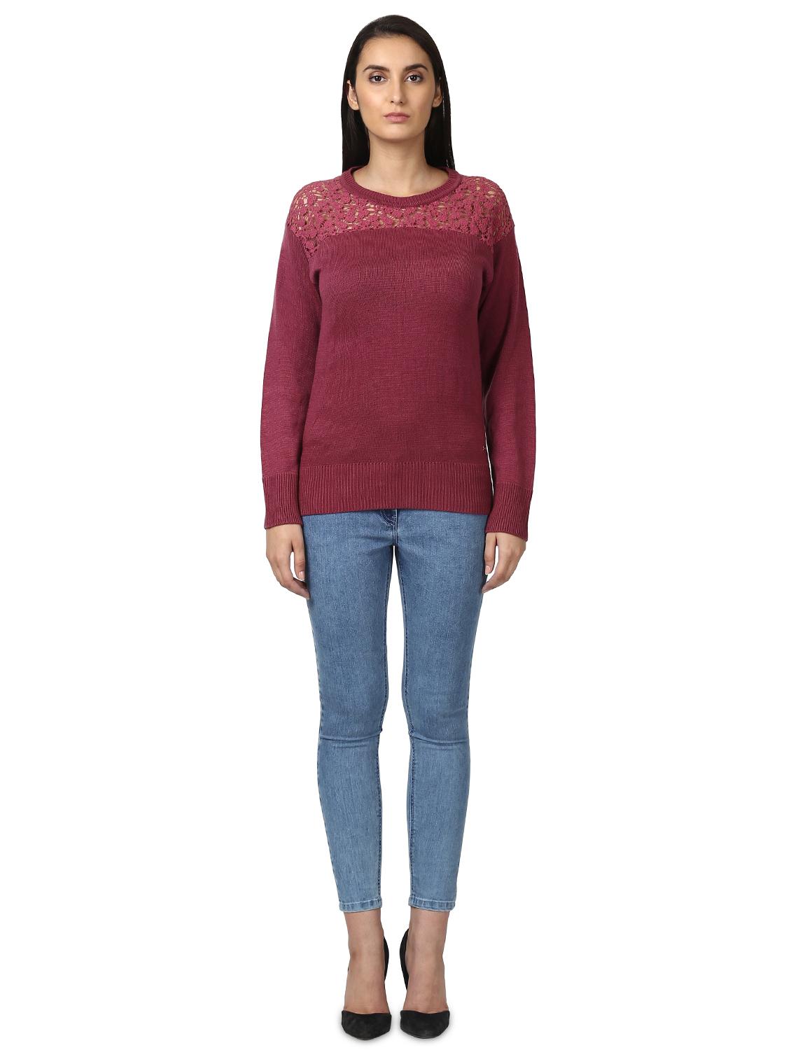 purple acrylic regular pullover - 17669608 - Zoom Image - 4