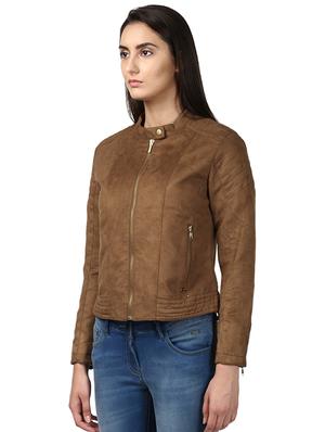 brown polyester casual blazer - 17669611 - Standard Image - 2