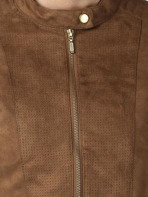 brown polyester casual blazer - 17669611 - Standard Image - 5