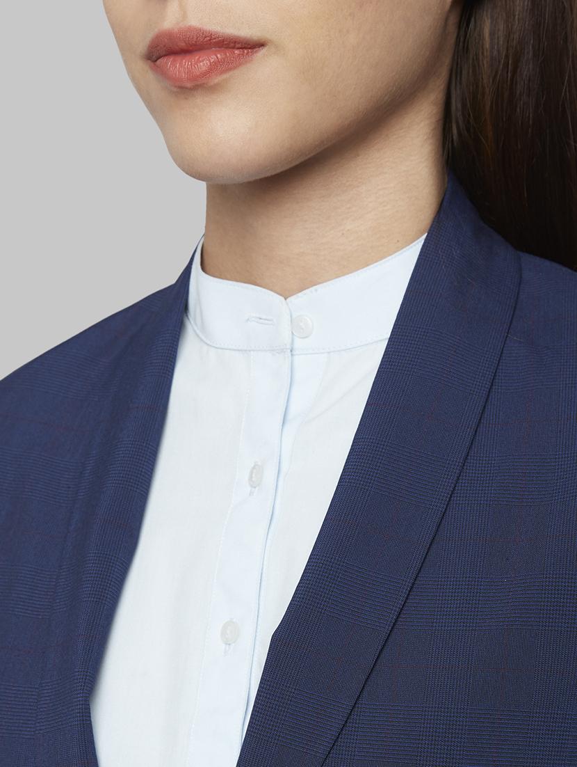 blue polyester casual blazer - 17669612 - Zoom Image - 5
