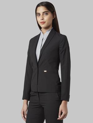 black polyester casual blazer - 17669613 - Standard Image - 2