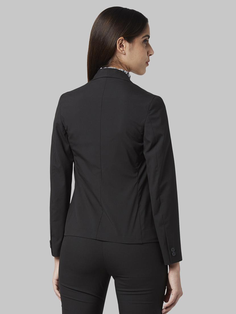 black polyester casual blazer - 17669613 - Zoom Image - 3