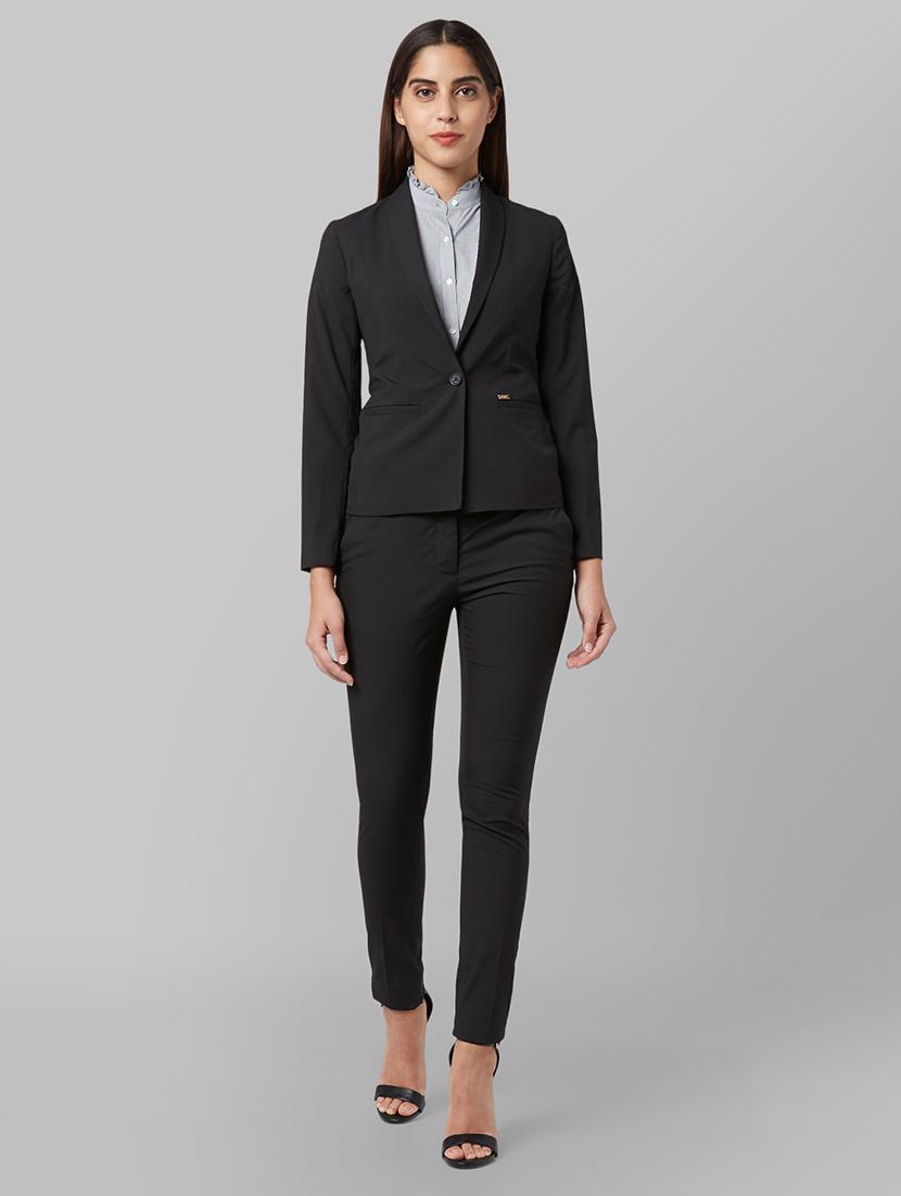 black polyester casual blazer - 17669613 - Zoom Image - 4