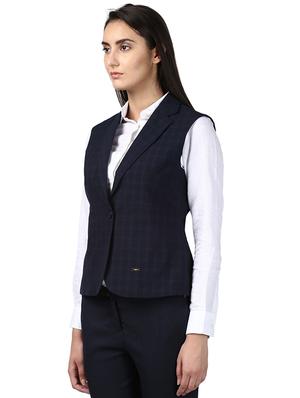 blue polyester casual blazer - 17669614 - Standard Image - 2
