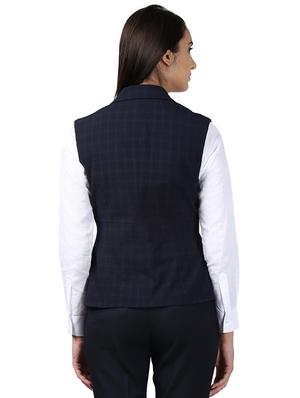 blue polyester casual blazer - 17669614 - Standard Image - 3