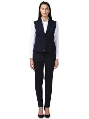 blue polyester casual blazer - 17669614 - Standard Image - 4
