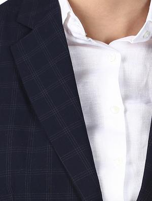 blue polyester casual blazer - 17669614 - Standard Image - 5