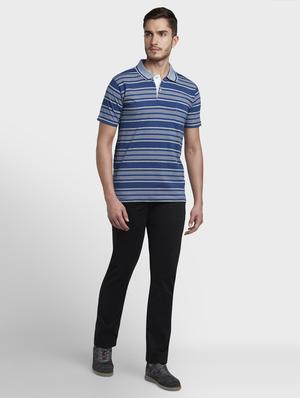 black solid flat front casual trouser - 17669654 - Standard Image - 4