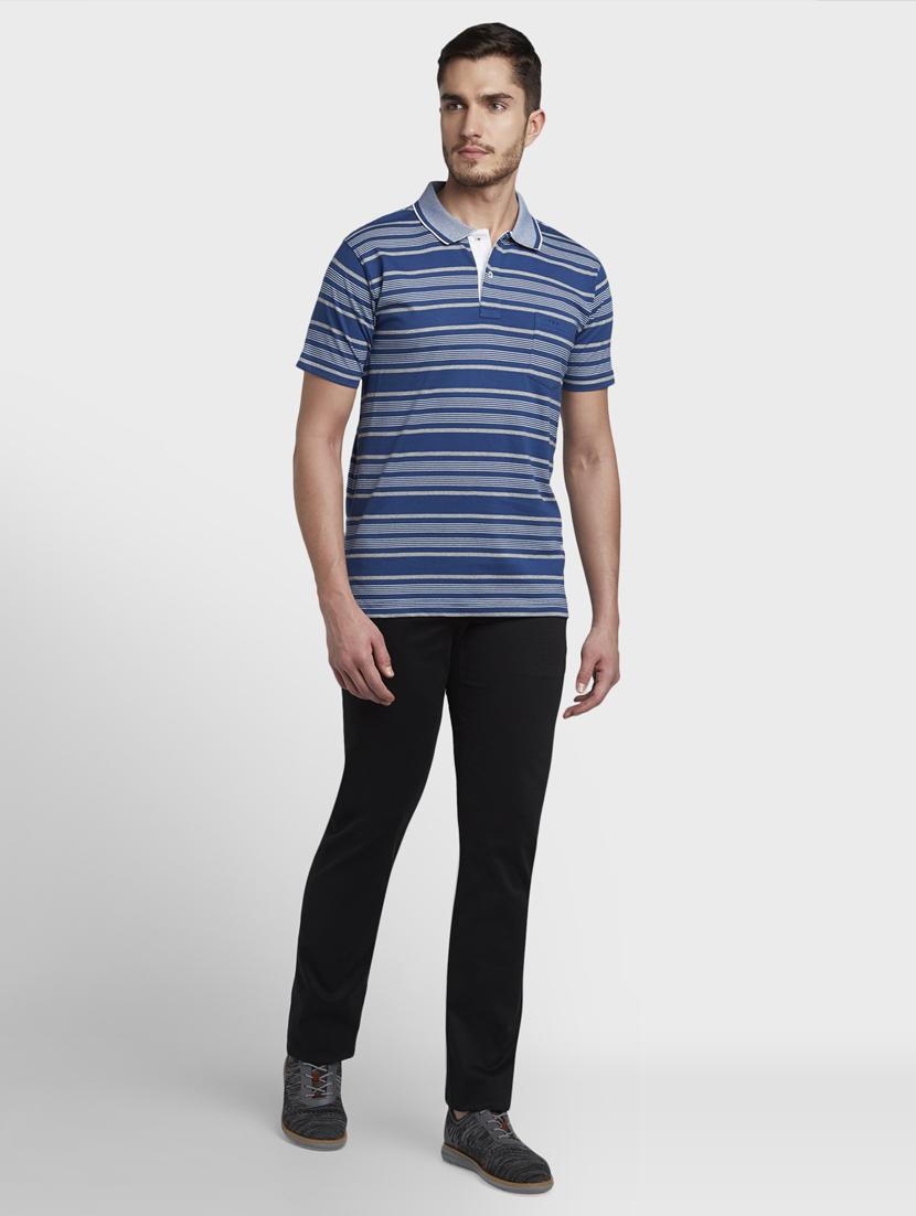 black solid flat front casual trouser - 17669654 - Zoom Image - 4
