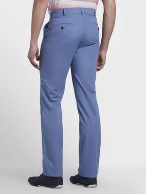 blue solid flat front casual trouser - 17669661 - Standard Image - 3
