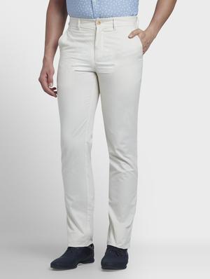 grey solid flat front casual trouser - 17669662 - Standard Image - 2