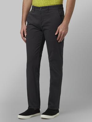 green solid flat front casual trouser - 17669674 - Standard Image - 2