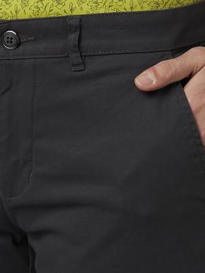 green solid flat front casual trouser - 17669674 - Standard Image - 5