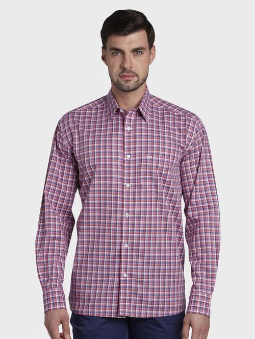 pink checkered casual shirt - 17669752 - Standard Image - 1