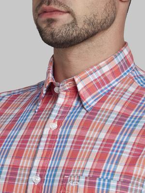 pink checkered casual shirt - 17669754 - Standard Image - 5