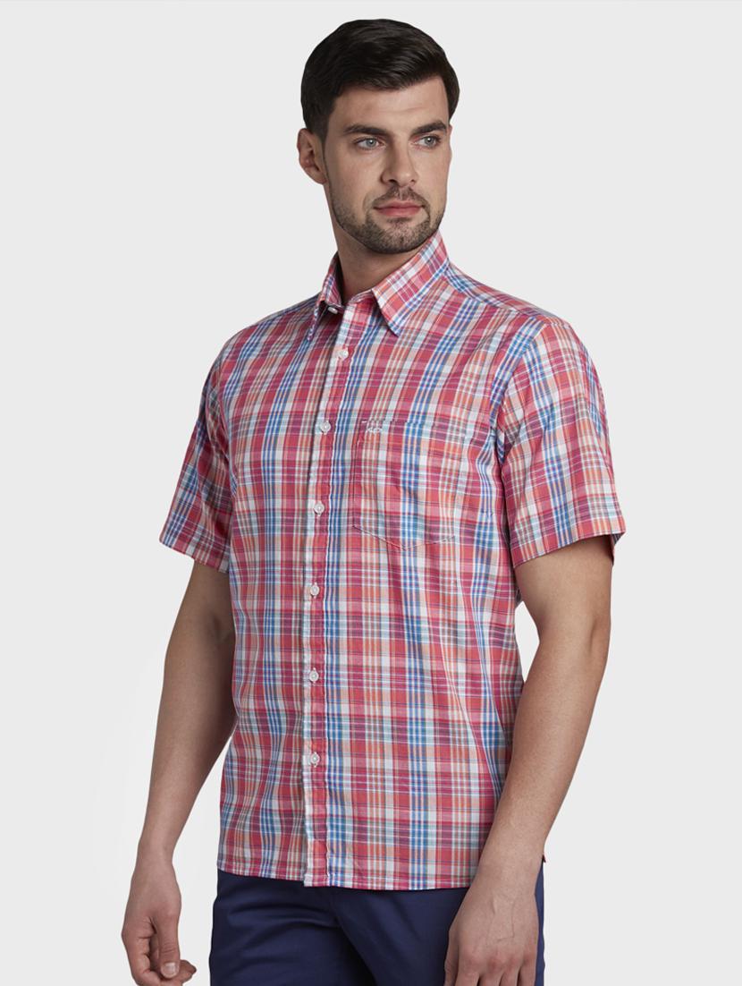 pink checkered casual shirt - 17669754 - Zoom Image - 2