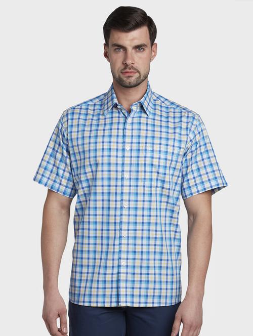 blue checkered casual shirt - 17669755 - Standard Image - 1