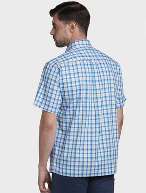 blue checkered casual shirt - 17669755 - Standard Image - 3
