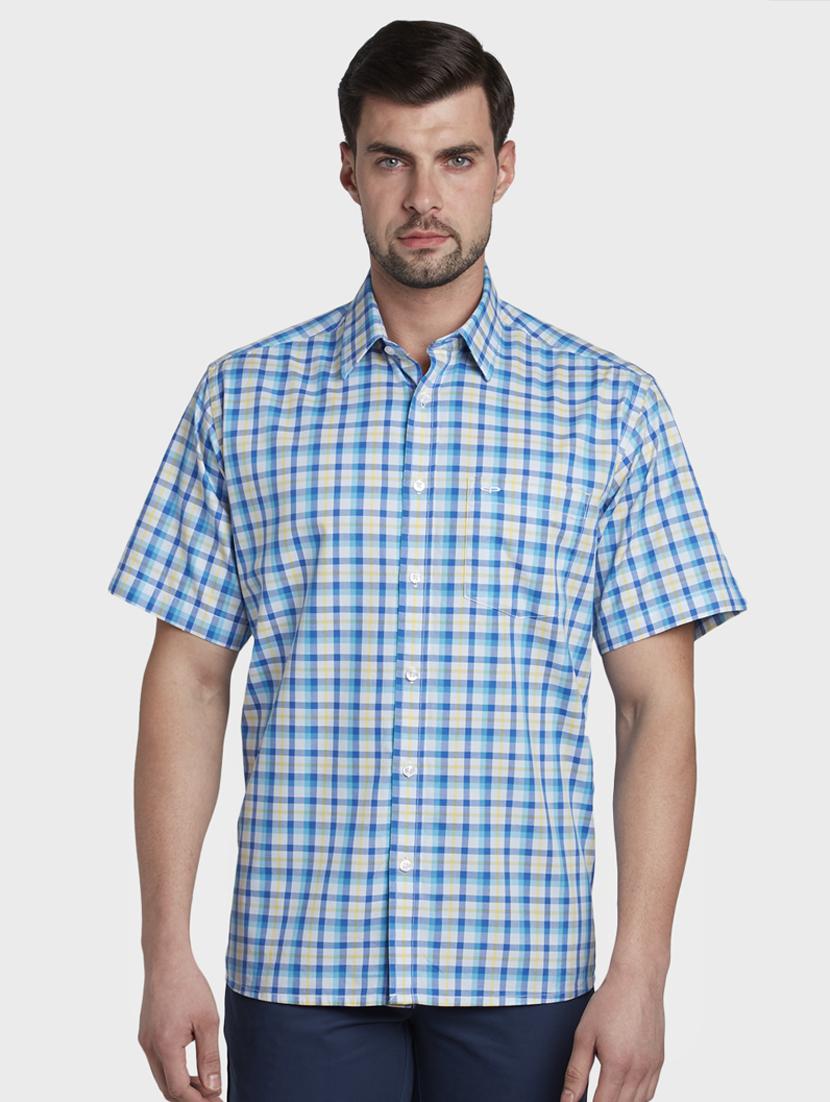 blue checkered casual shirt - 17669755 - Zoom Image - 1