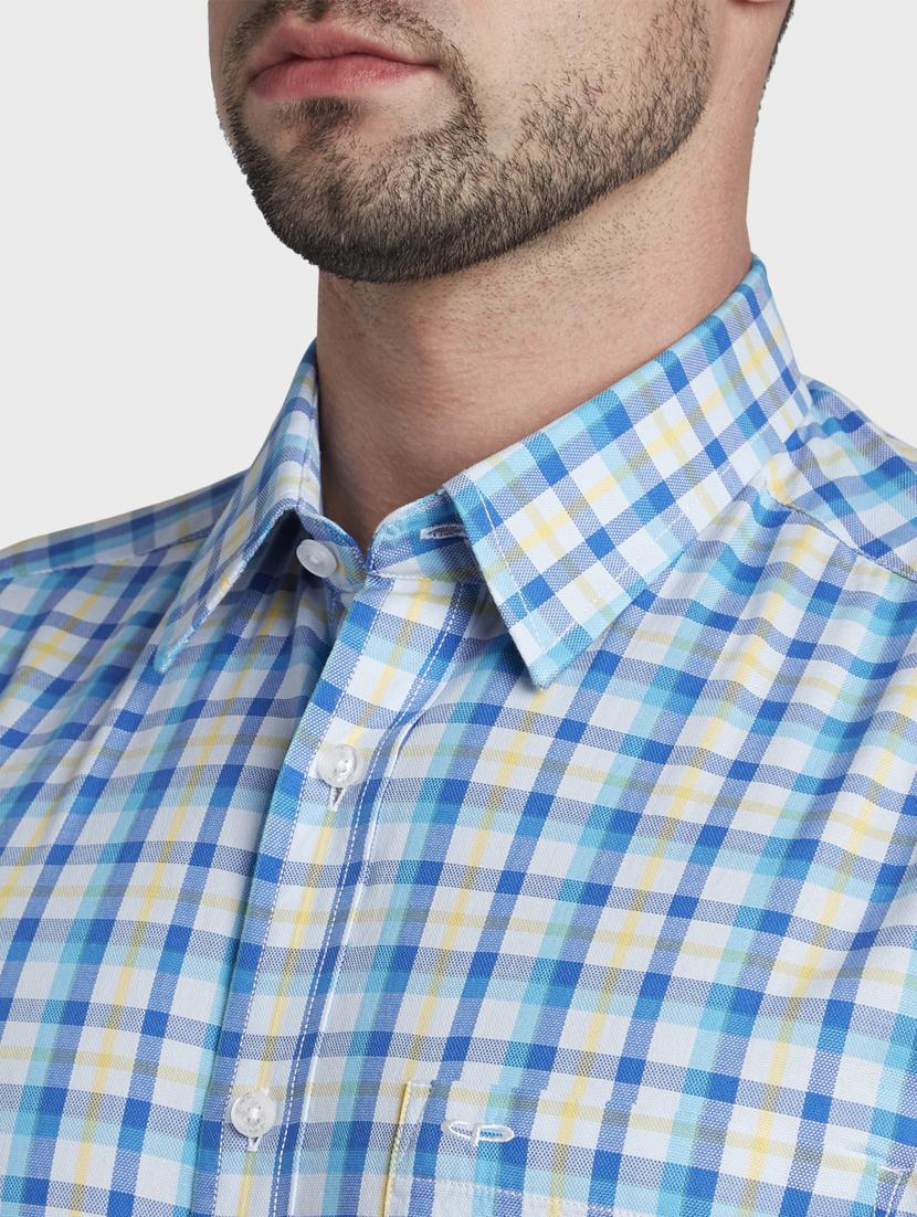blue checkered casual shirt - 17669755 - Zoom Image - 5