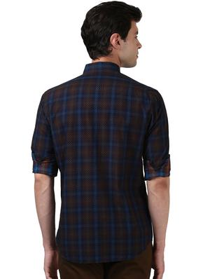 navy blue printed casual shirt - 17669779 - Standard Image - 3